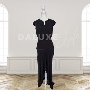 BLACK ASYMMETRICAL DRESS